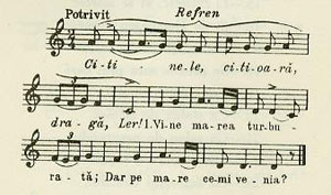 Partitura colind