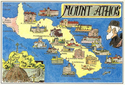 Harta Muntele Athos
