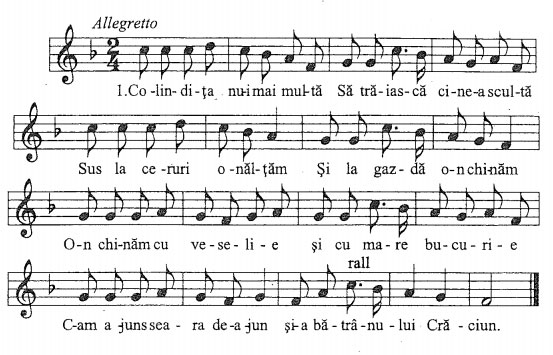 Colindita-partitura