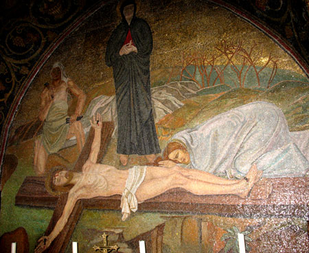Biserica Sfantului Mormant - mozaicul de pe Golgota