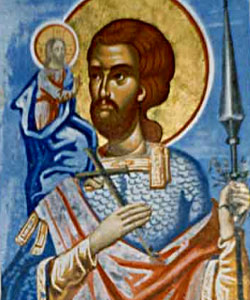 Sfantul Mucenic Hristofor - purtand pe umeri pe Hristos