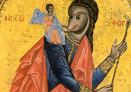 Sfantul Mucenic Hristofor - imbinare a celor doua reprezentari