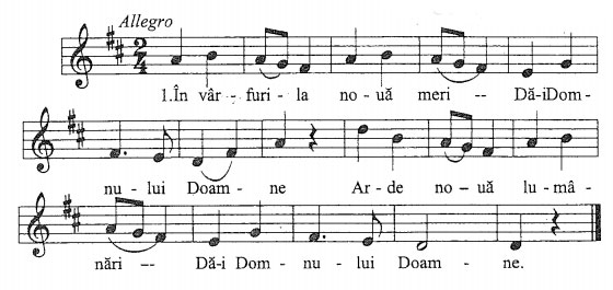 In varful la noua meri - partitura