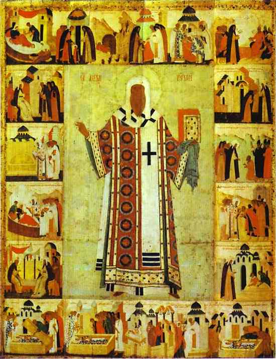 Sfantul Alexie, Mitropolitul Moscovei cu scene din viata sa