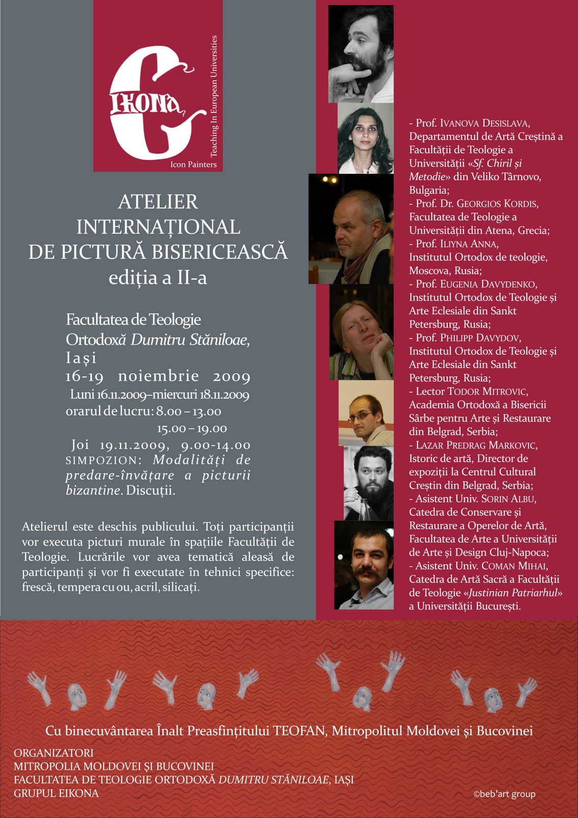 Afis - Atelierul international de pictura bisericeasca