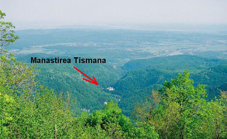 Schitul Cioclovina de Sus - vedere inspre Manastirea Tismana