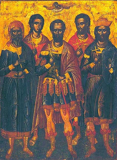 Sfintii Cinci Martiri din Sevasta - Eustatie, Auxentie, Evghenie, Mardarie si Orest