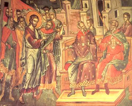 Patimile lui Hristos - fresca de la Meteora